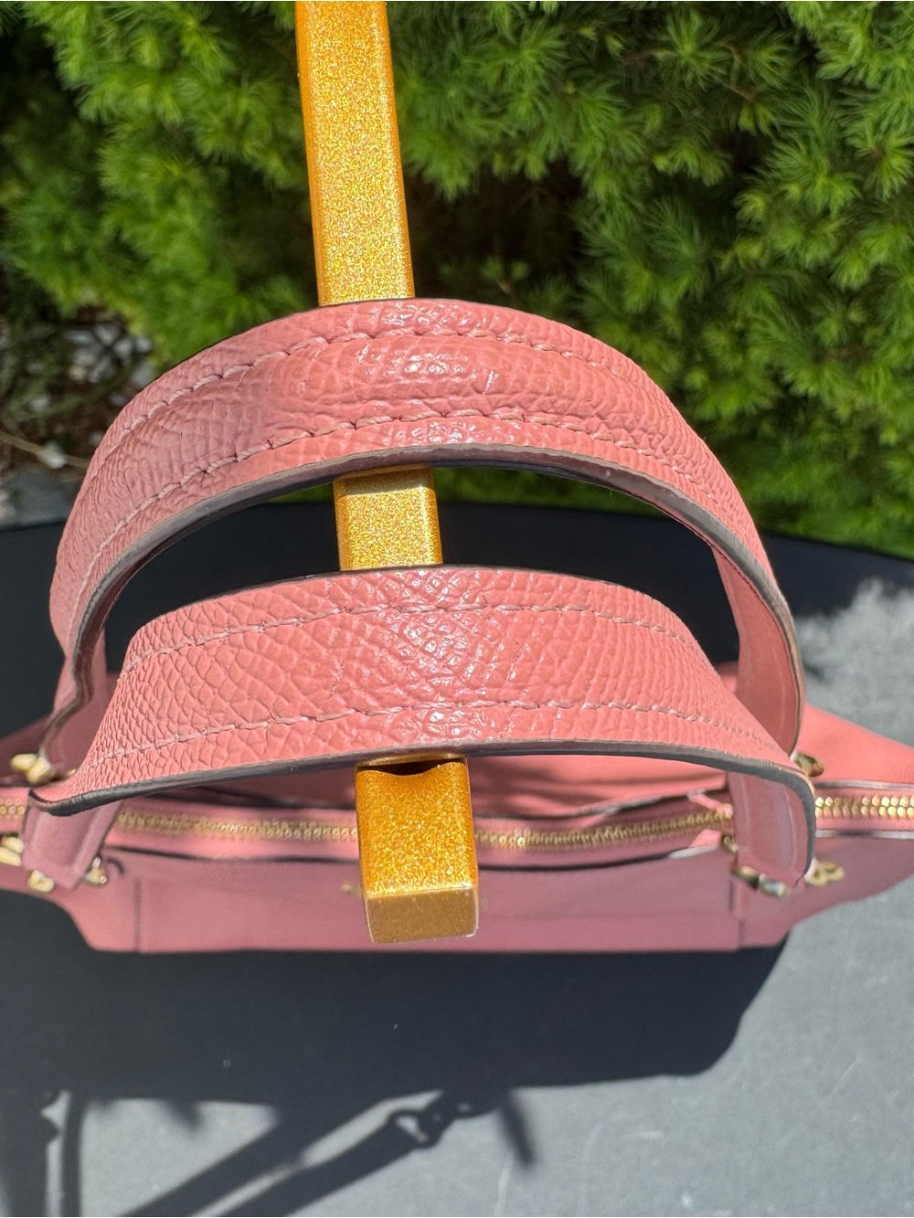 COACH Ava Pink Leather Tote Bag with Gold Hardware - Picture 5 of 11